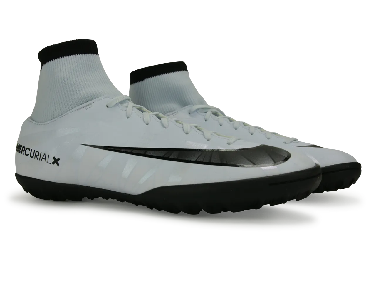 Nike Men's Mercurial Victory VI CR7 DF Turf Soccer Shoes Blue Tint/Black/White