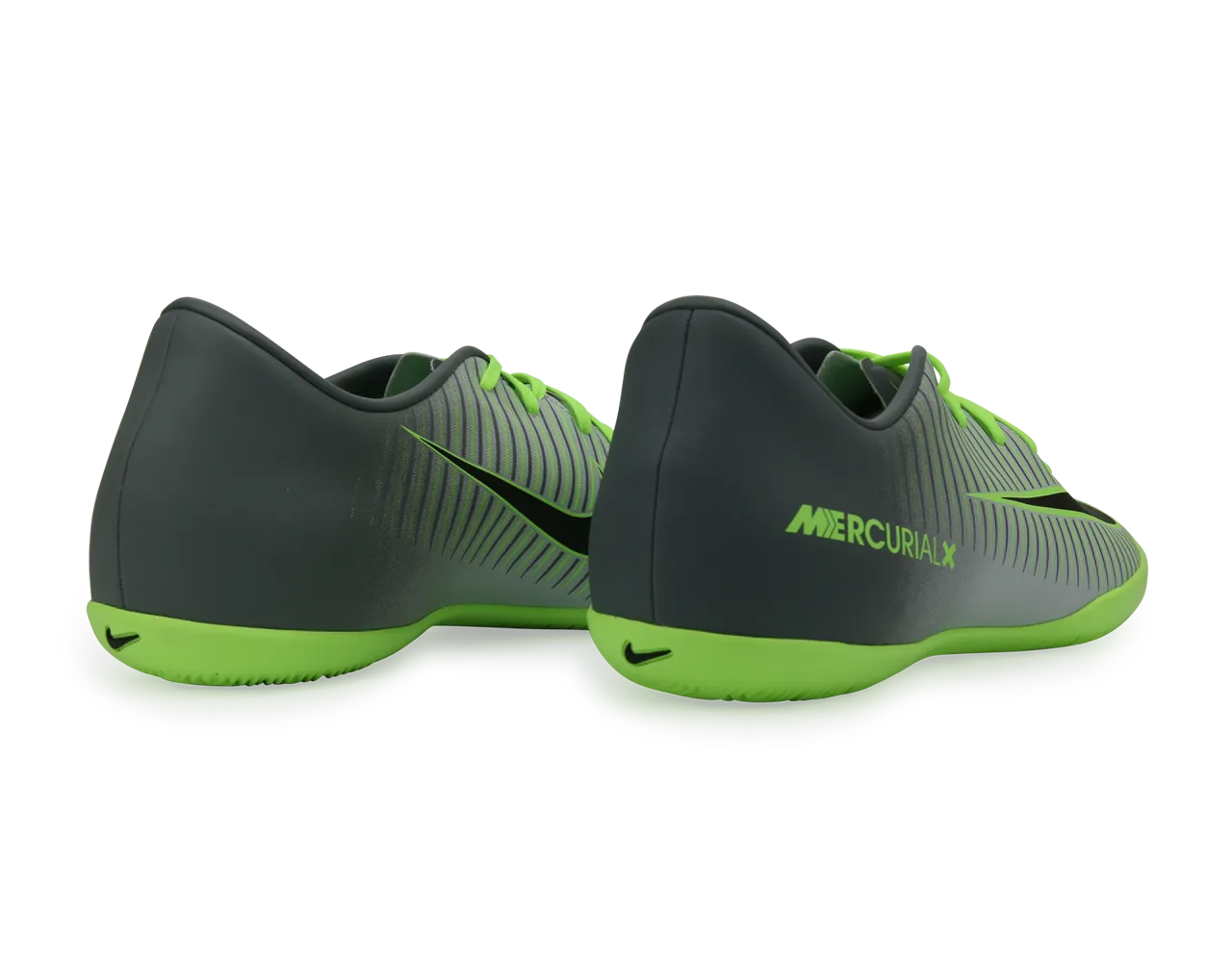 Nike Men's MercurialX Victory VI Indoor Soccer Shoes Pure Platinum/Black/Ghost Green