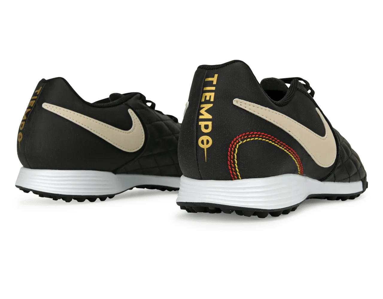 Nike Men's Tiempo Legend 7 Academy 10R Turf Soccer Shoes Black/Lit Orewood Brown/Metallic Gold