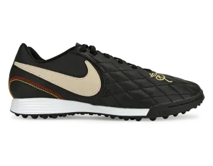 Nike Men's Tiempo Legend 7 Academy 10R Turf Soccer Shoes Black/Lit Orewood Brown/Metallic Gold