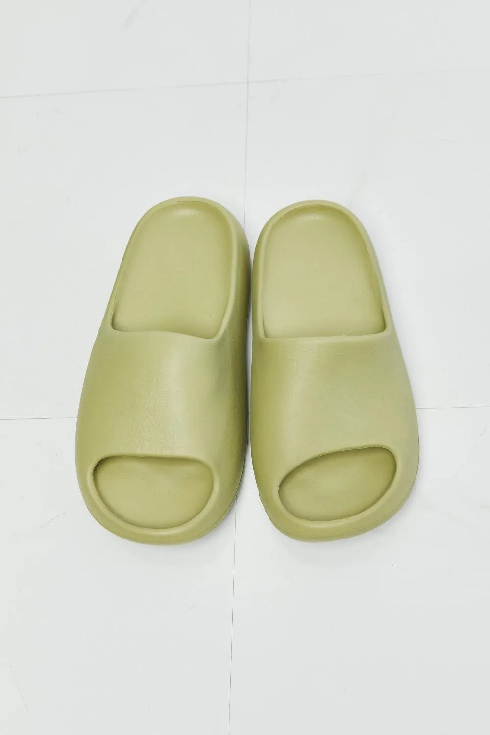 Nook Joi Safe Haven Open Toe Womens Green Slides