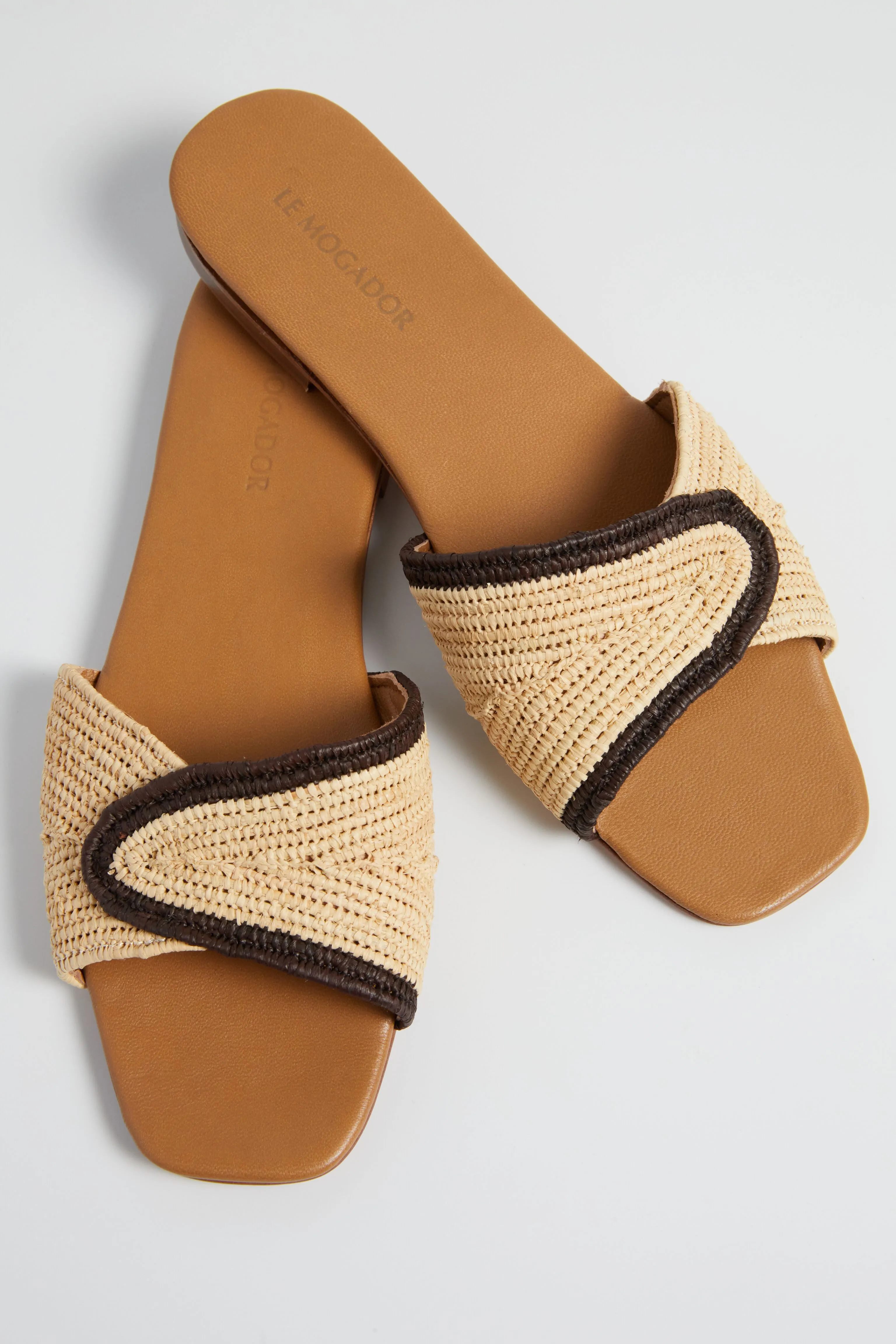 Nude and Brown Volakas Flats