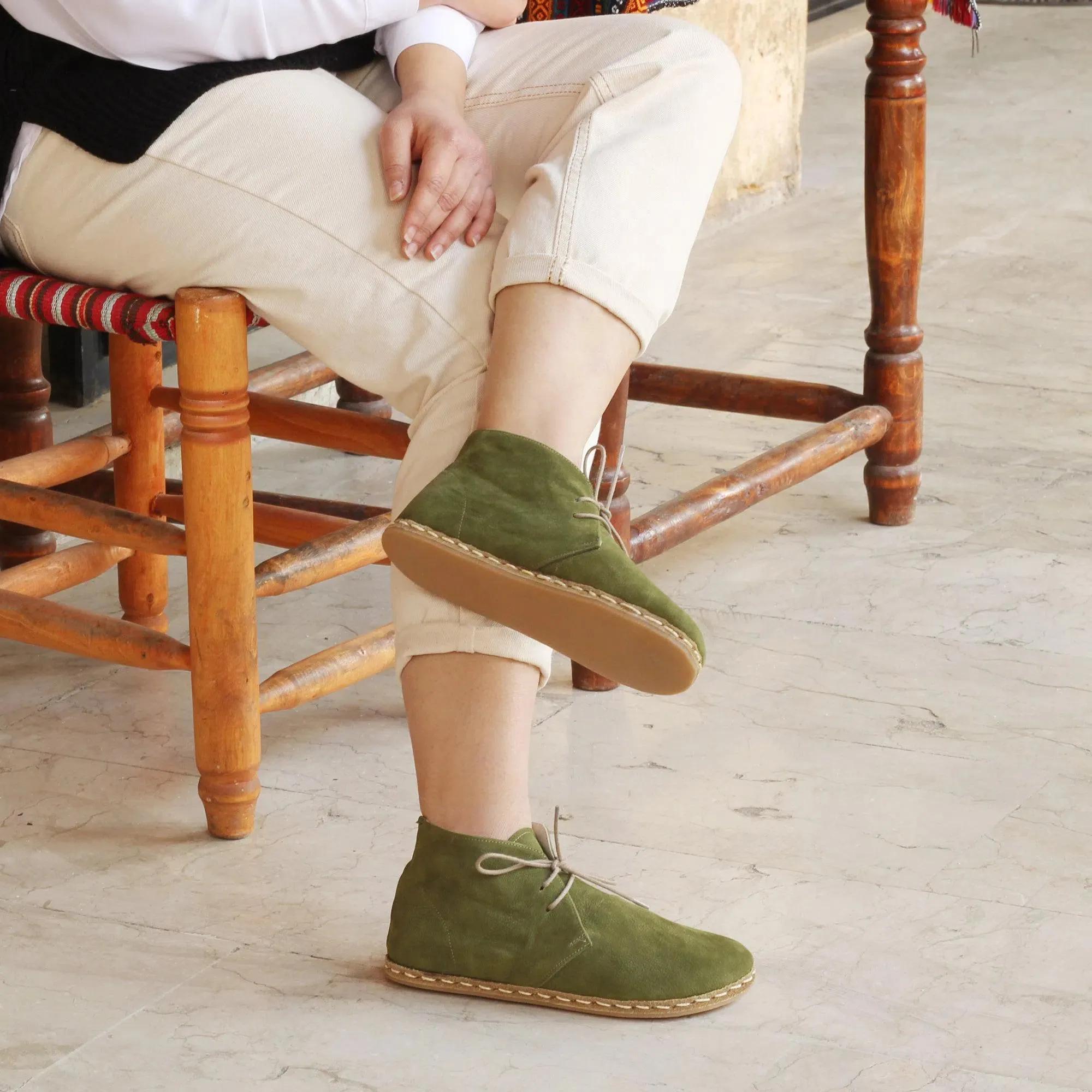 Oxford Earthing Boots Green Women's