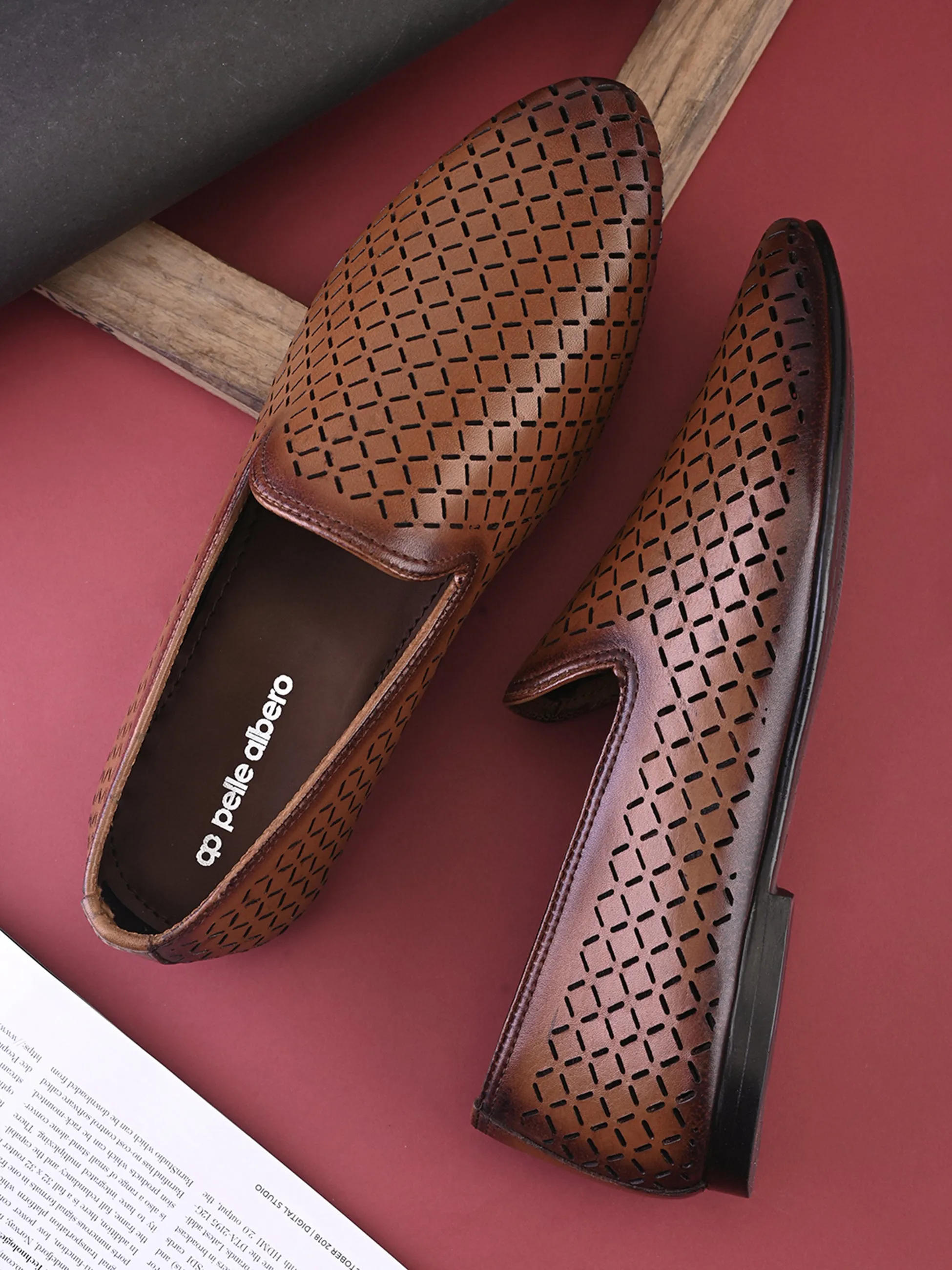 Pelle Albero Male's Tan Leather Casual Jooti