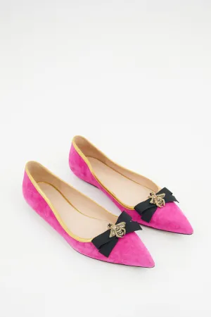 Pink & Gold Embellishment Pointed Flat
