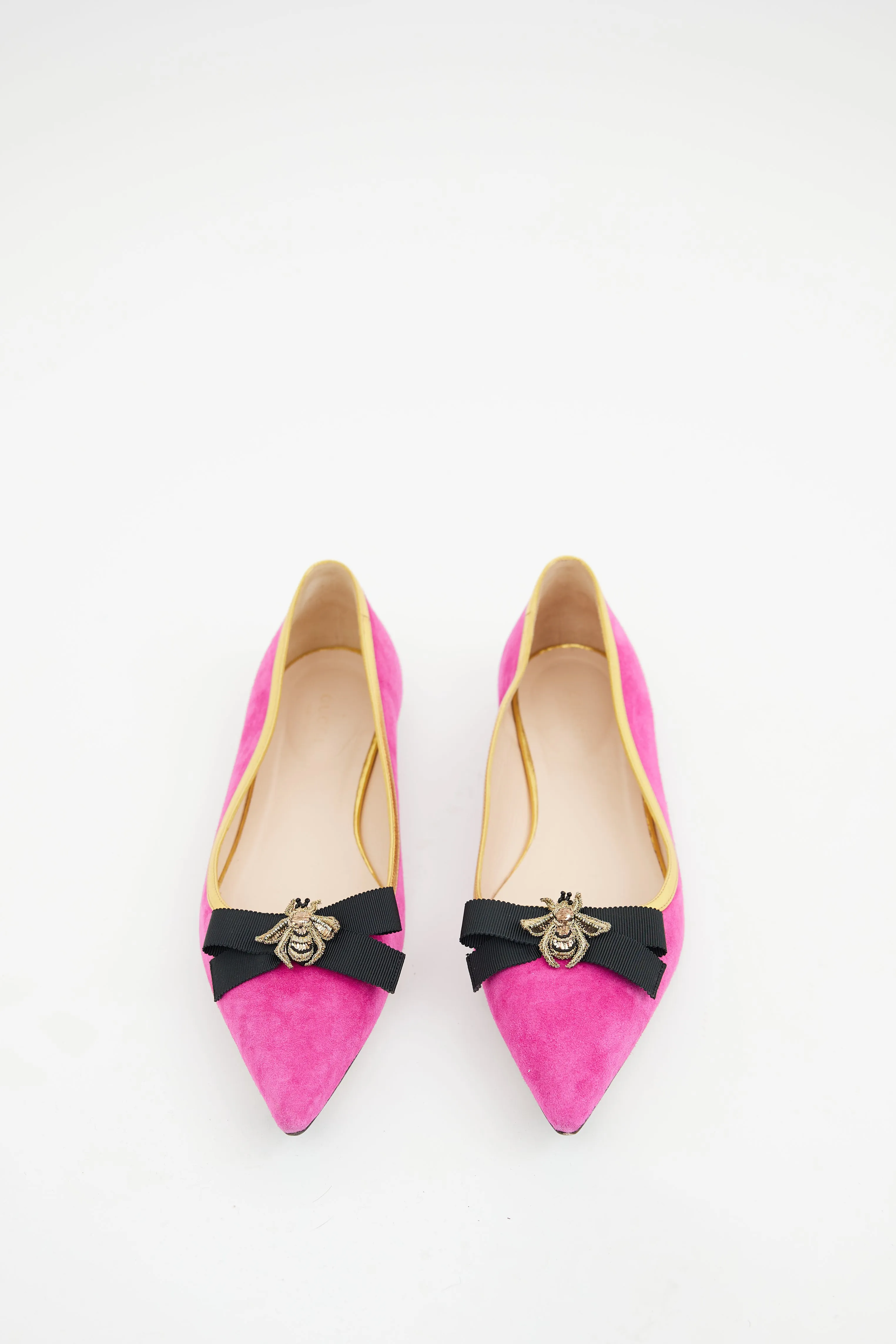 Pink & Gold Embellishment Pointed Flat