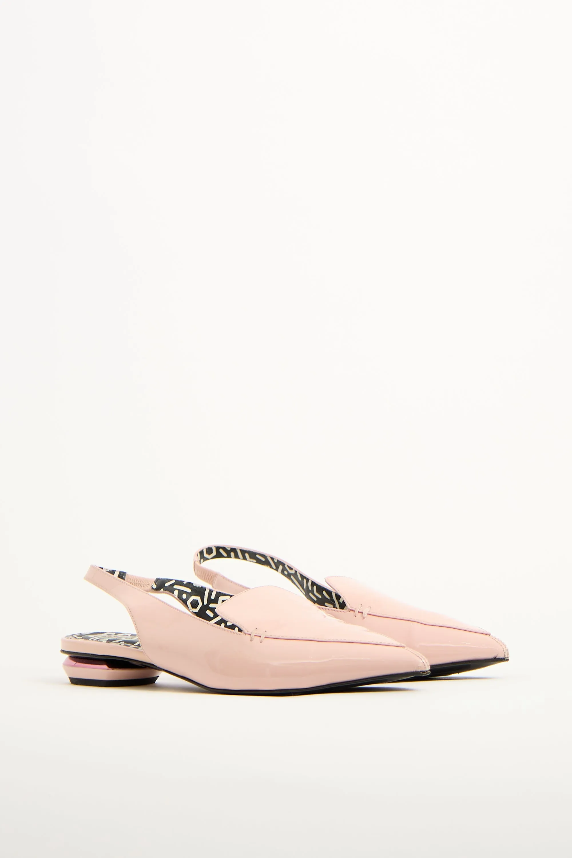 Pink Patent Leather Slingback Flat
