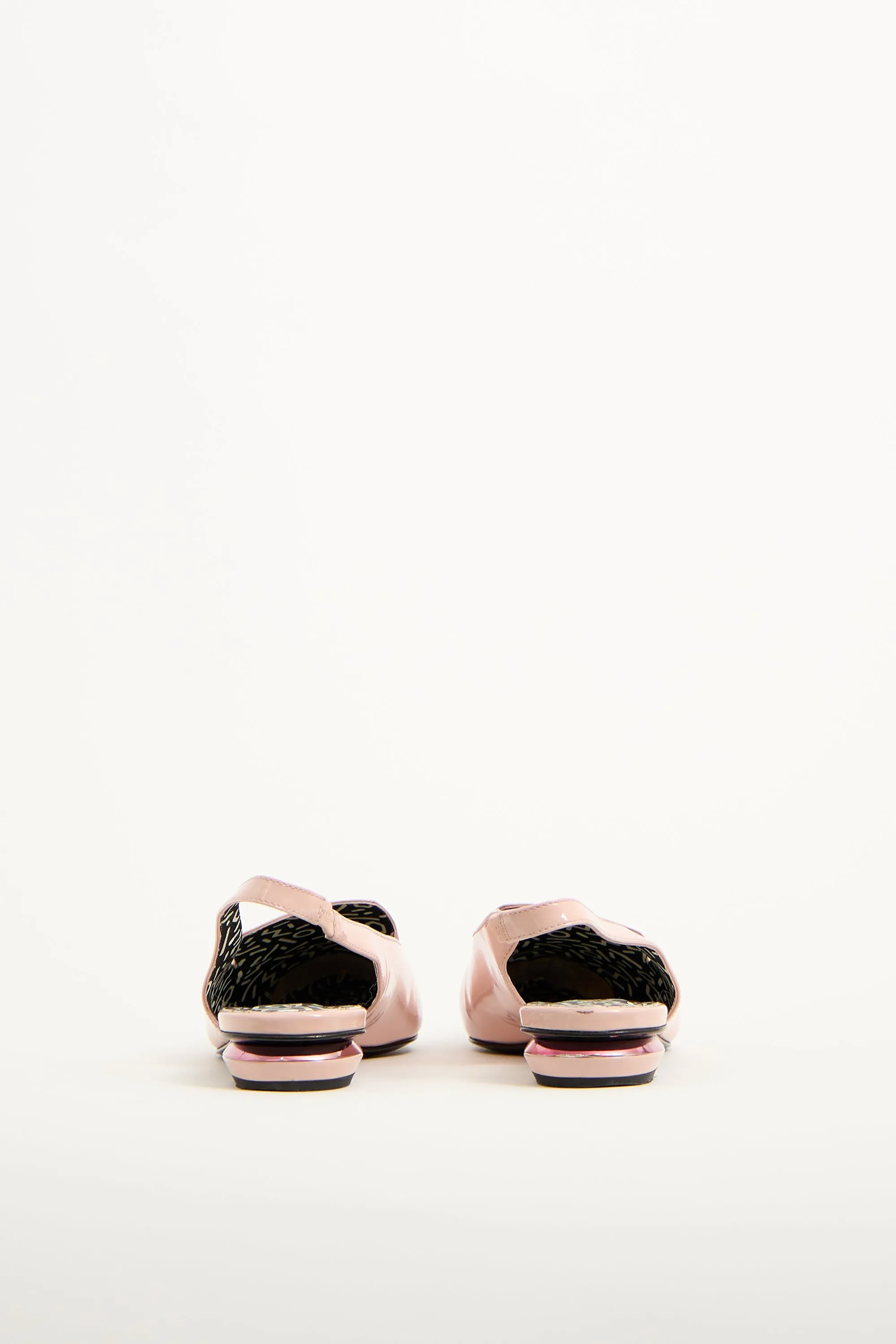 Pink Patent Leather Slingback Flat