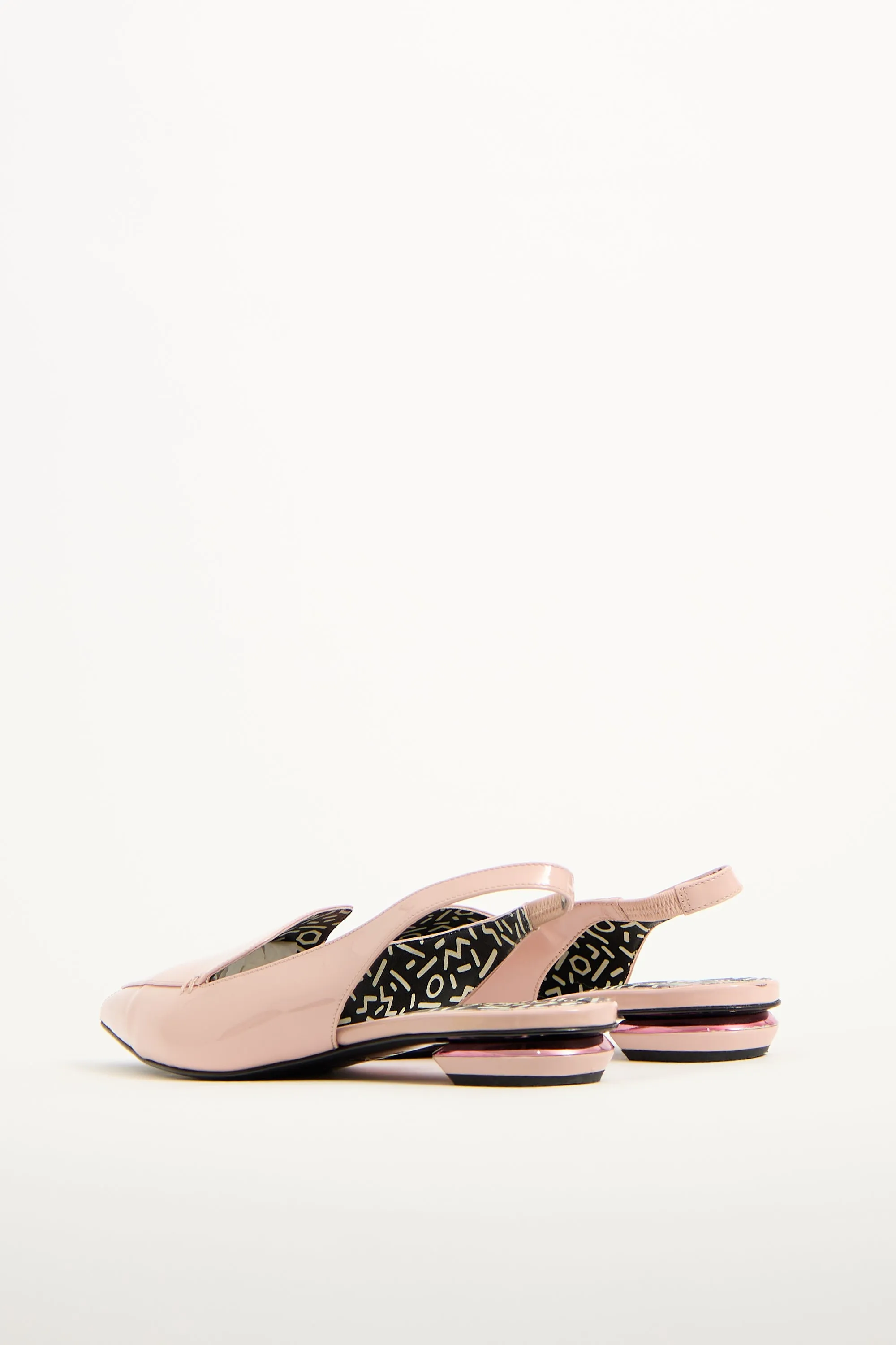 Pink Patent Leather Slingback Flat