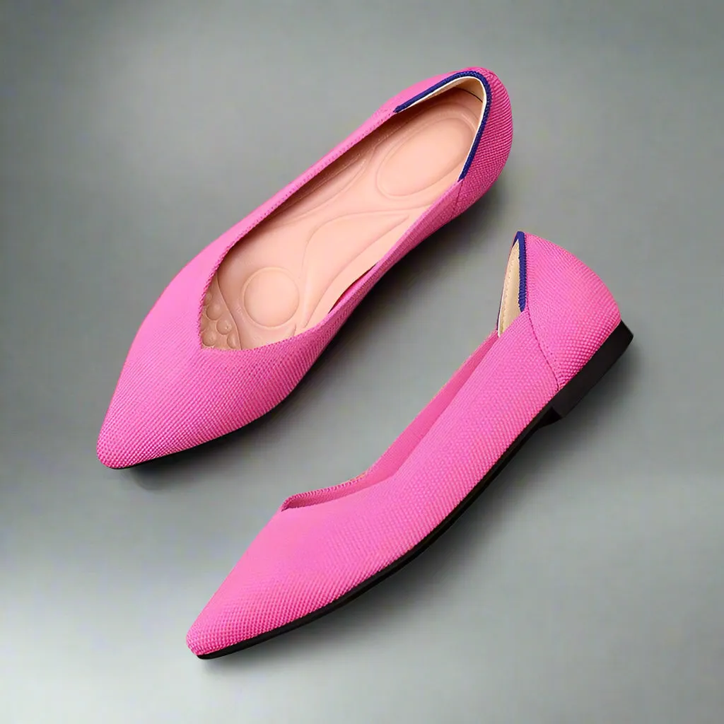 Pointed Wide Toe Box Ballet Flats for Bunions