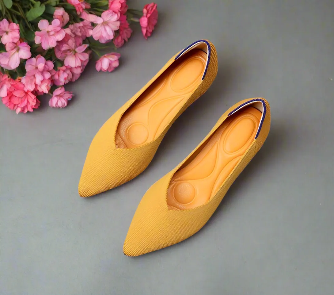 Pointed Wide Toe Box Ballet Flats for Bunions
