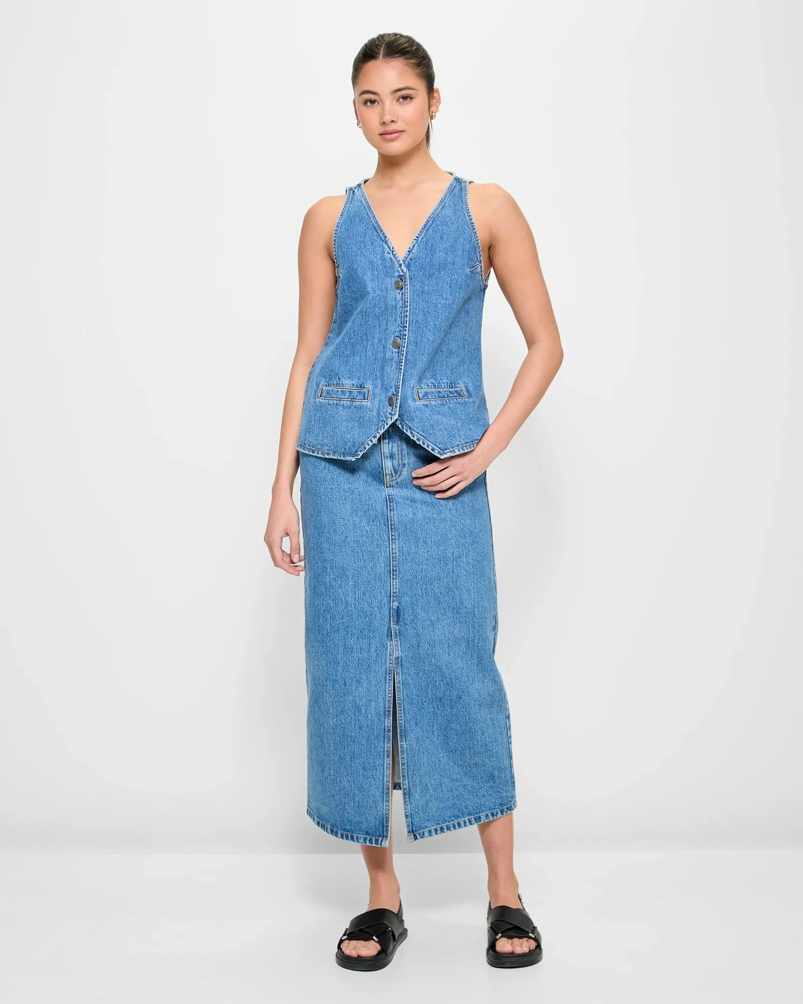 popular  Denim Waistcoat - Lily Loves