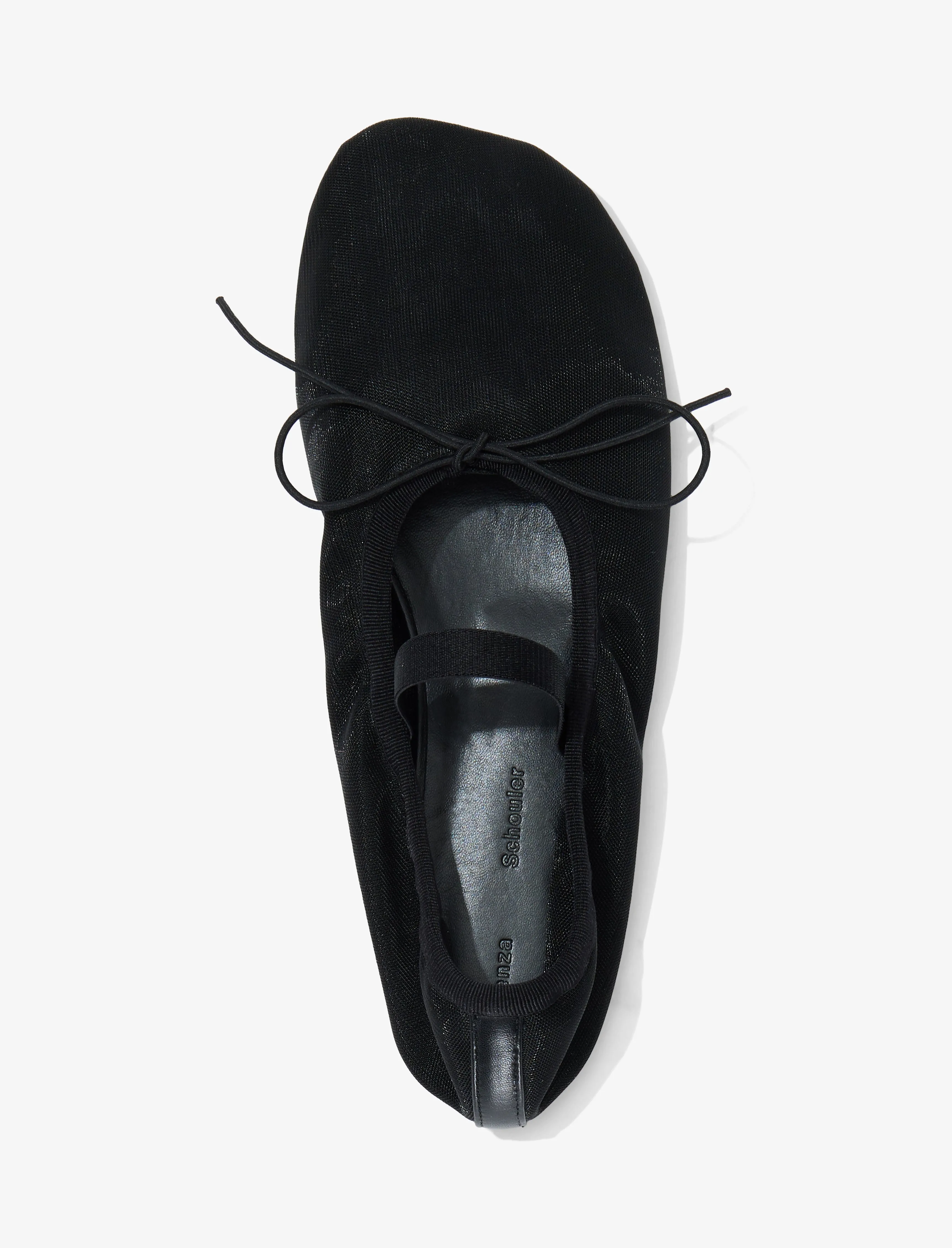 Proenza Schouler Glove Mary Jane Ballet Flats in Mesh - Black
