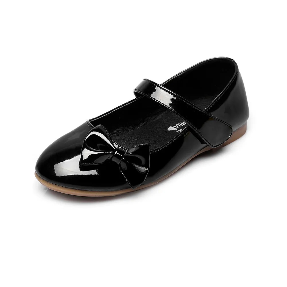 PU Girls Bowtie Hook&Loop Dressy Mary Jane Flats (Toddler/Little Kid/Big Kid)