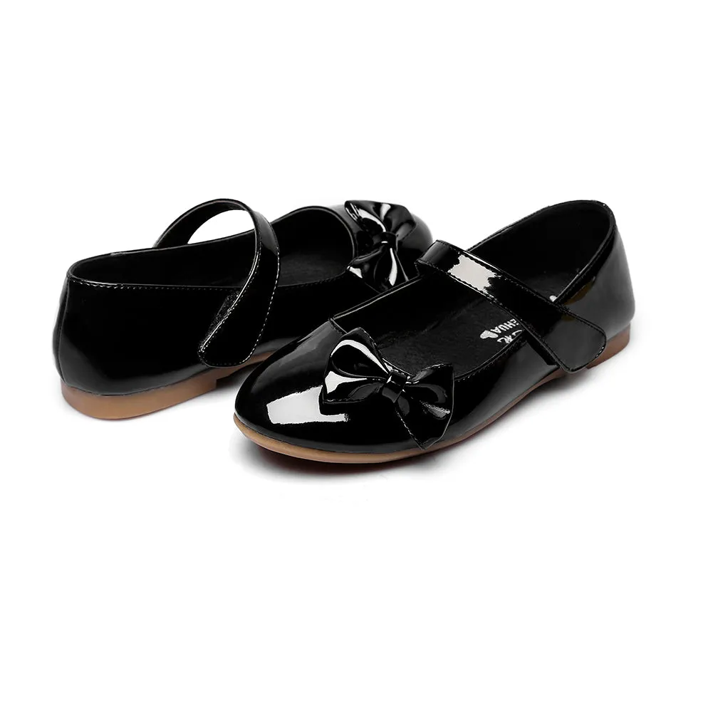 PU Girls Bowtie Hook&Loop Dressy Mary Jane Flats (Toddler/Little Kid/Big Kid)