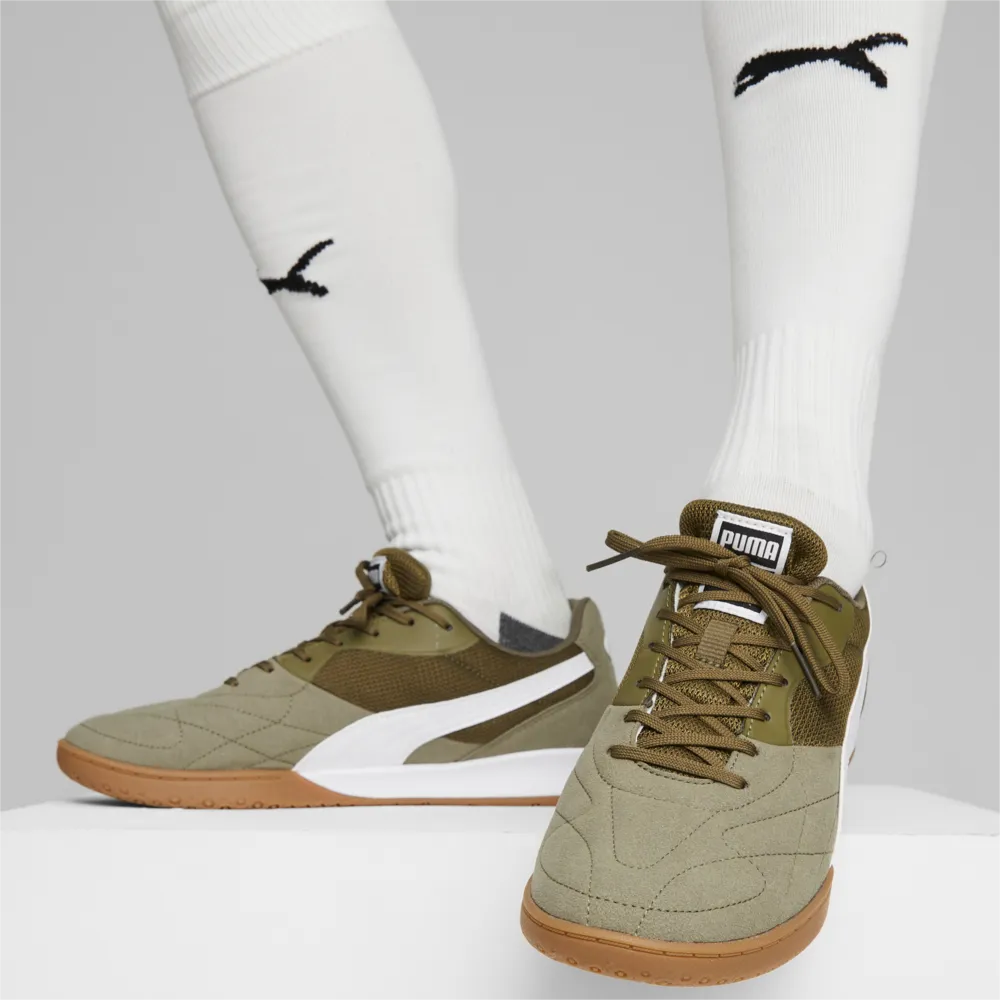 PUMA King Top IT Indoor Shoes Olive Drab/White/Gold
