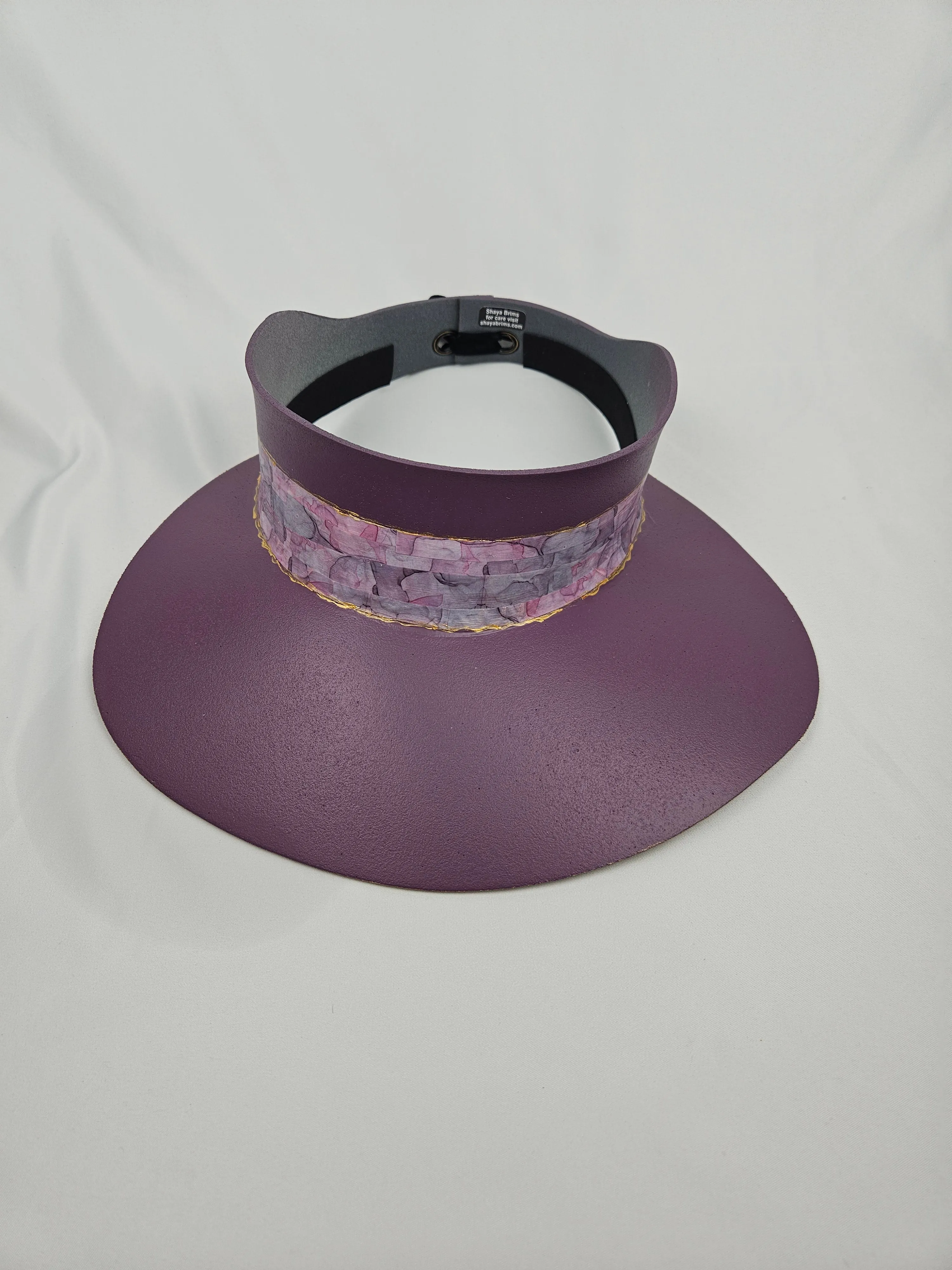 Purple LadyEVA Visor Hat with Marbled Style Band