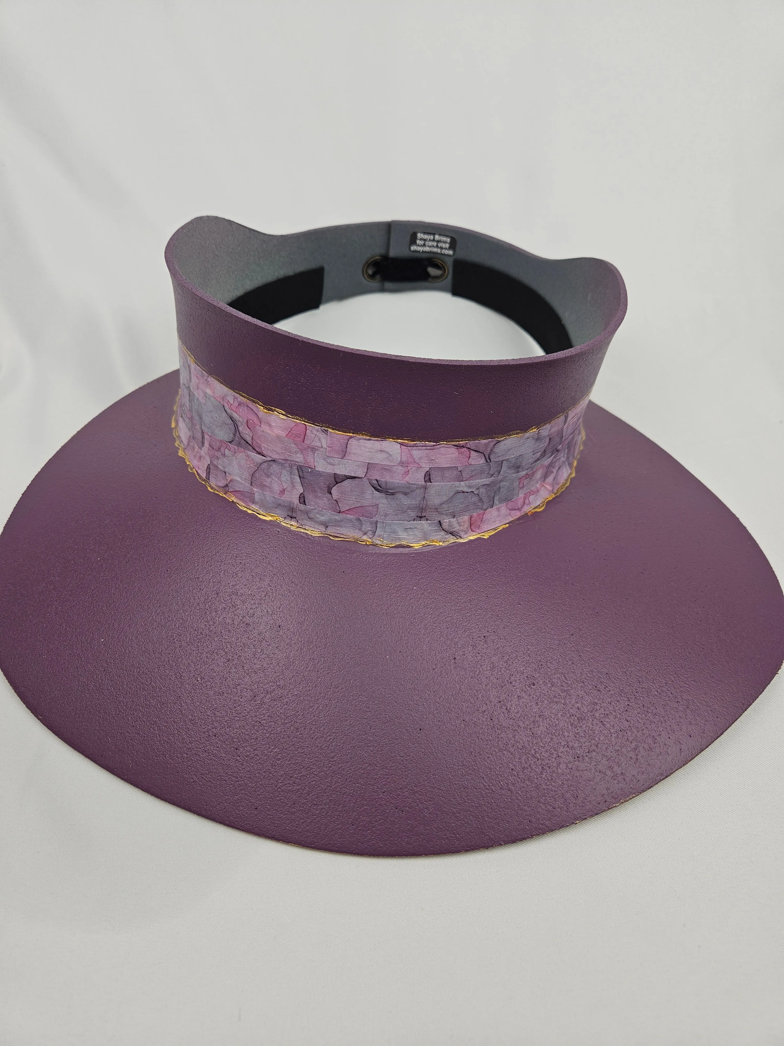 Purple LadyEVA Visor Hat with Marbled Style Band