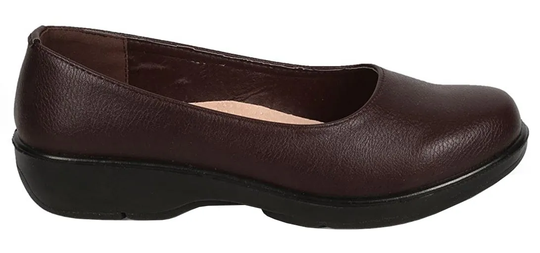 Refresh Footwear Women's Slip-On Round Closed Toe Non-Skid Comfort Ballet Flat