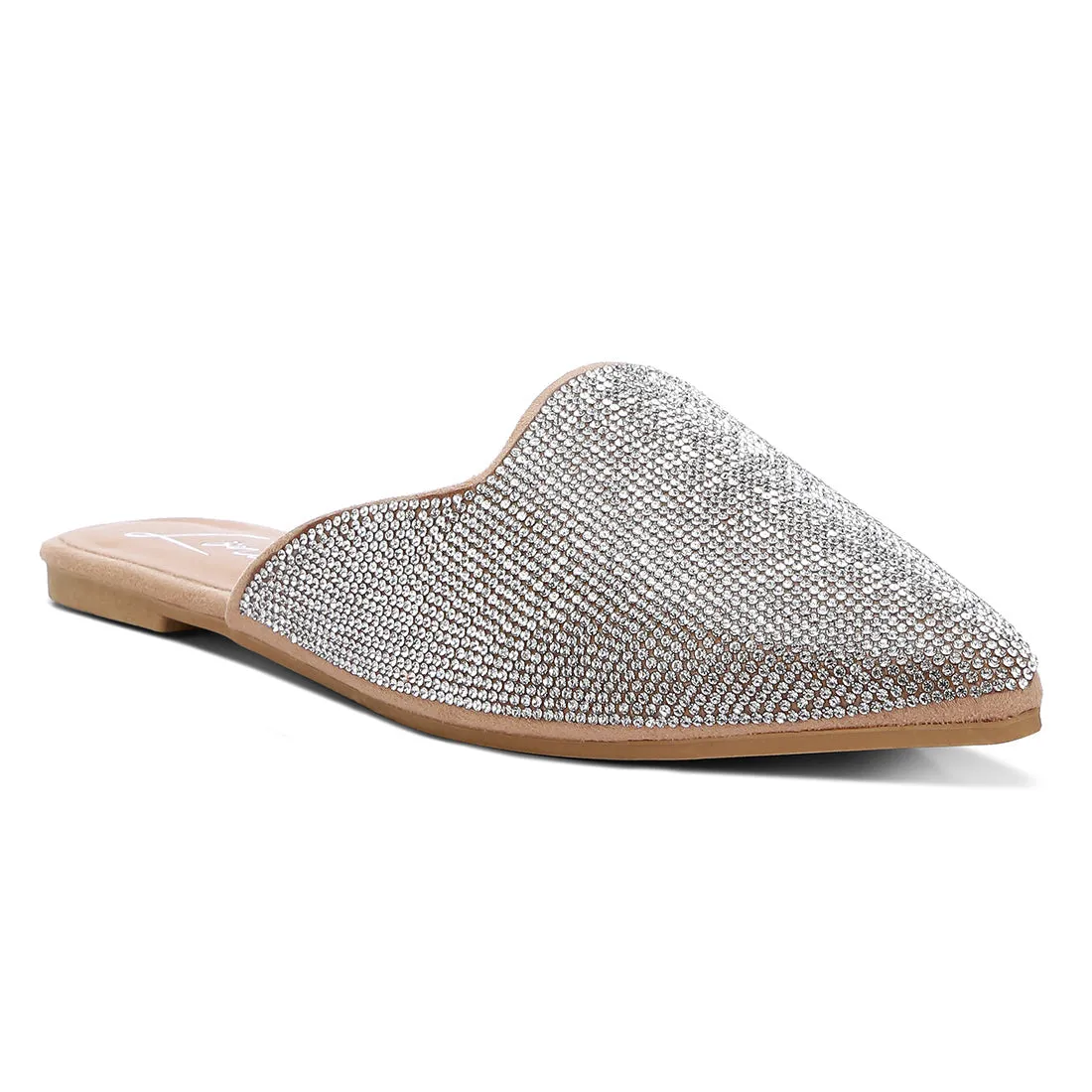 Rhinestones Embellished Mules
