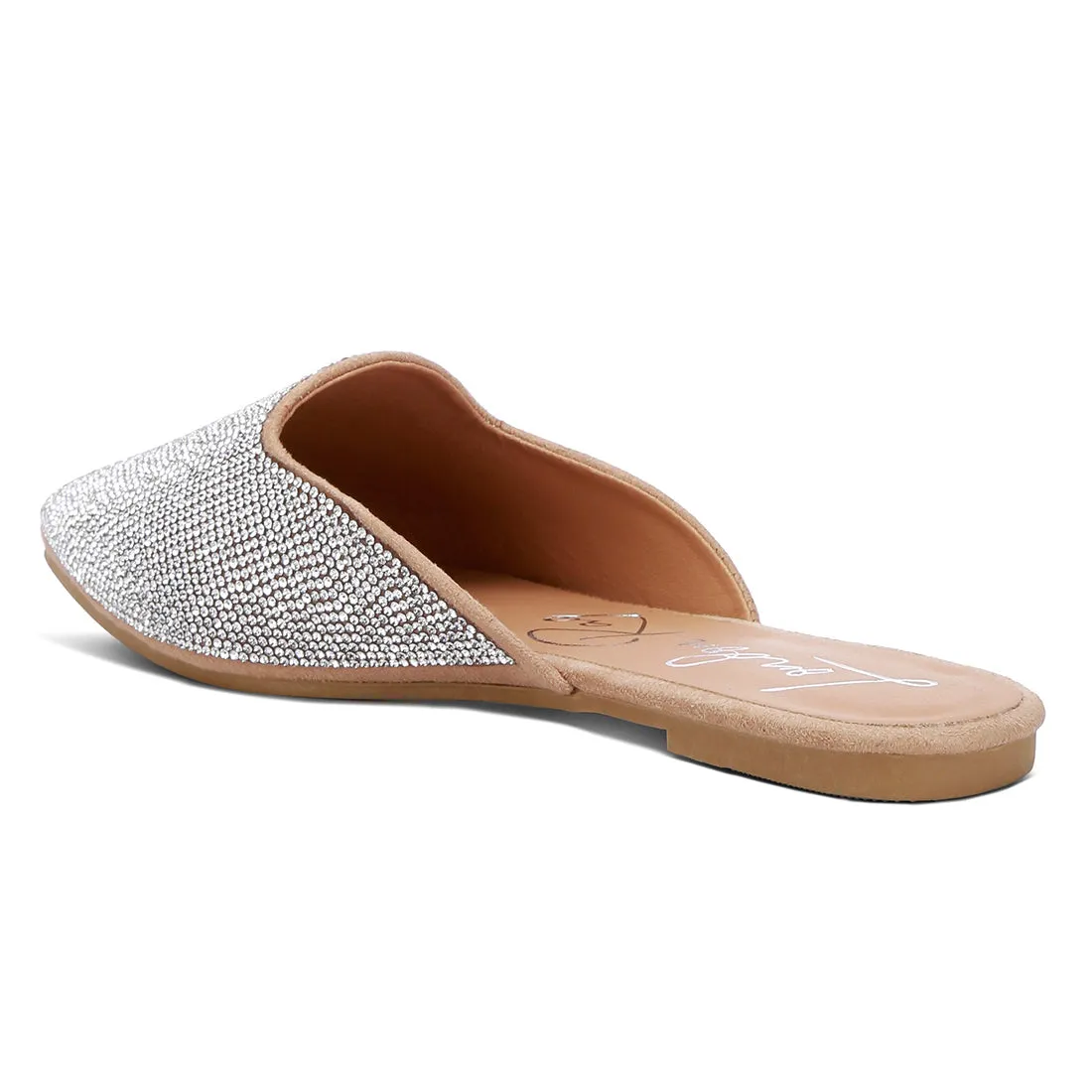 Rhinestones Embellished Mules