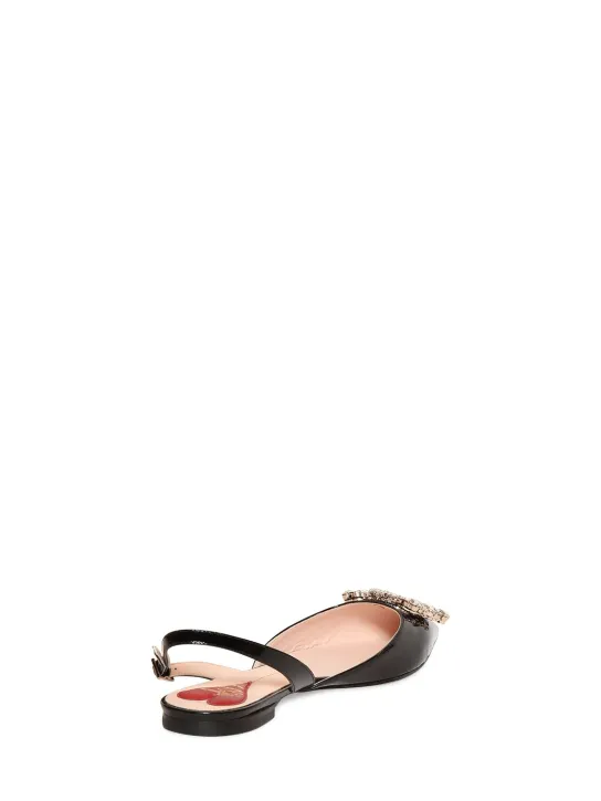 Roger Vivier   5mm Virgule patent leather slingbacks 
