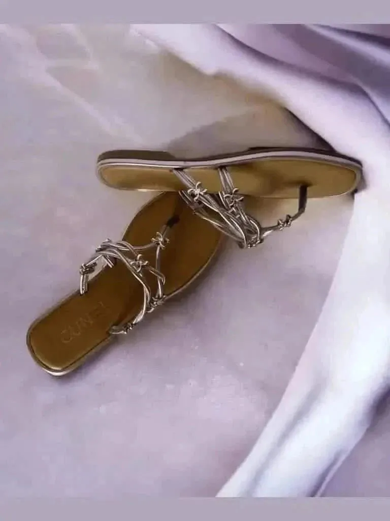 Rose Gold Metallic Flats