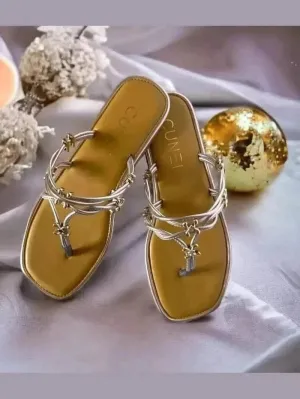 Rose Gold Metallic Flats