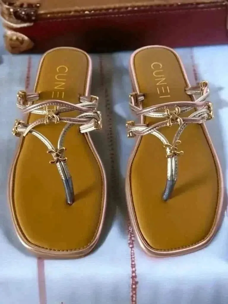 Rose Gold Metallic Flats