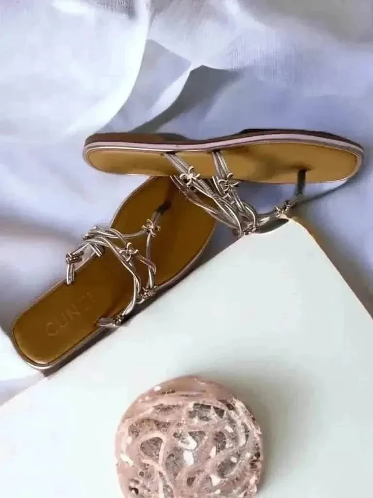 Rose Gold Metallic Flats
