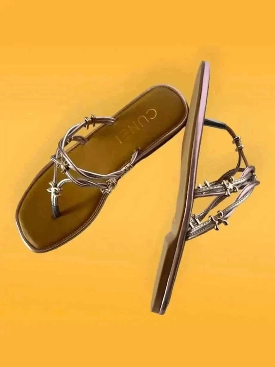 Rose Gold Metallic Flats