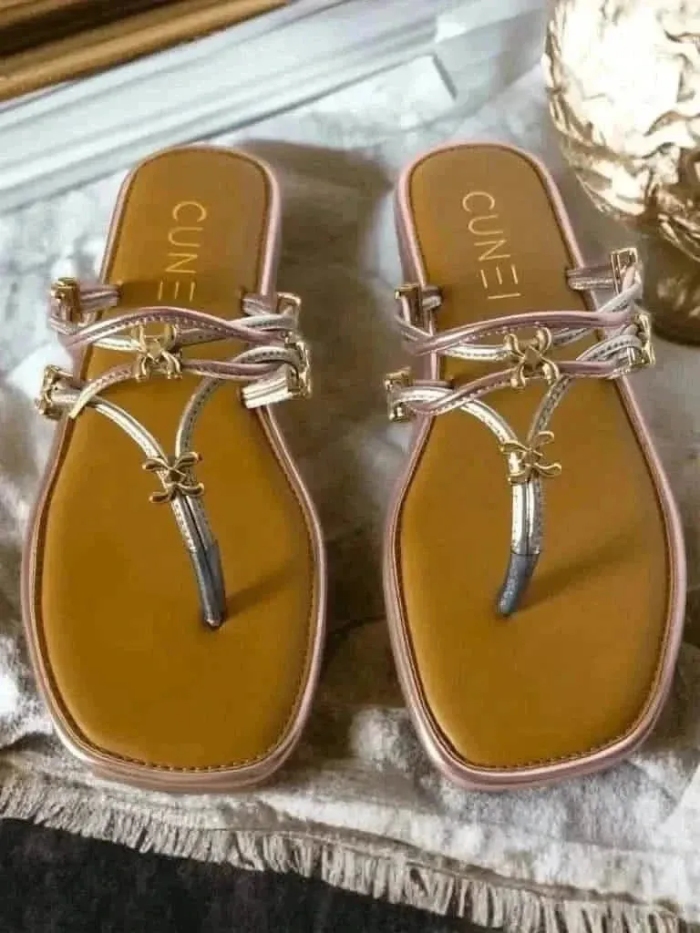 Rose Gold Metallic Flats