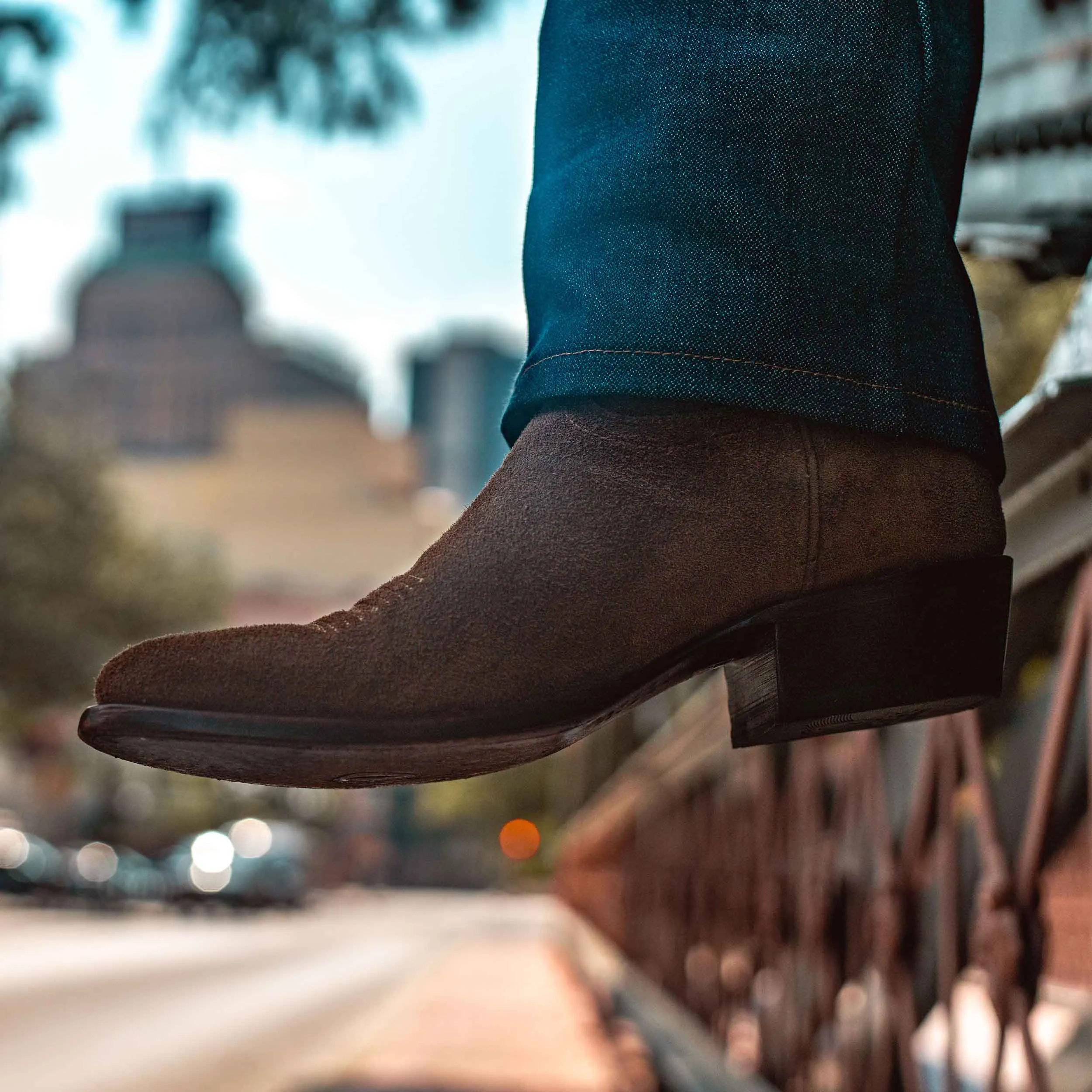 Rujo Boots Men's The Canyon Mahogany Sentry Suede Boots