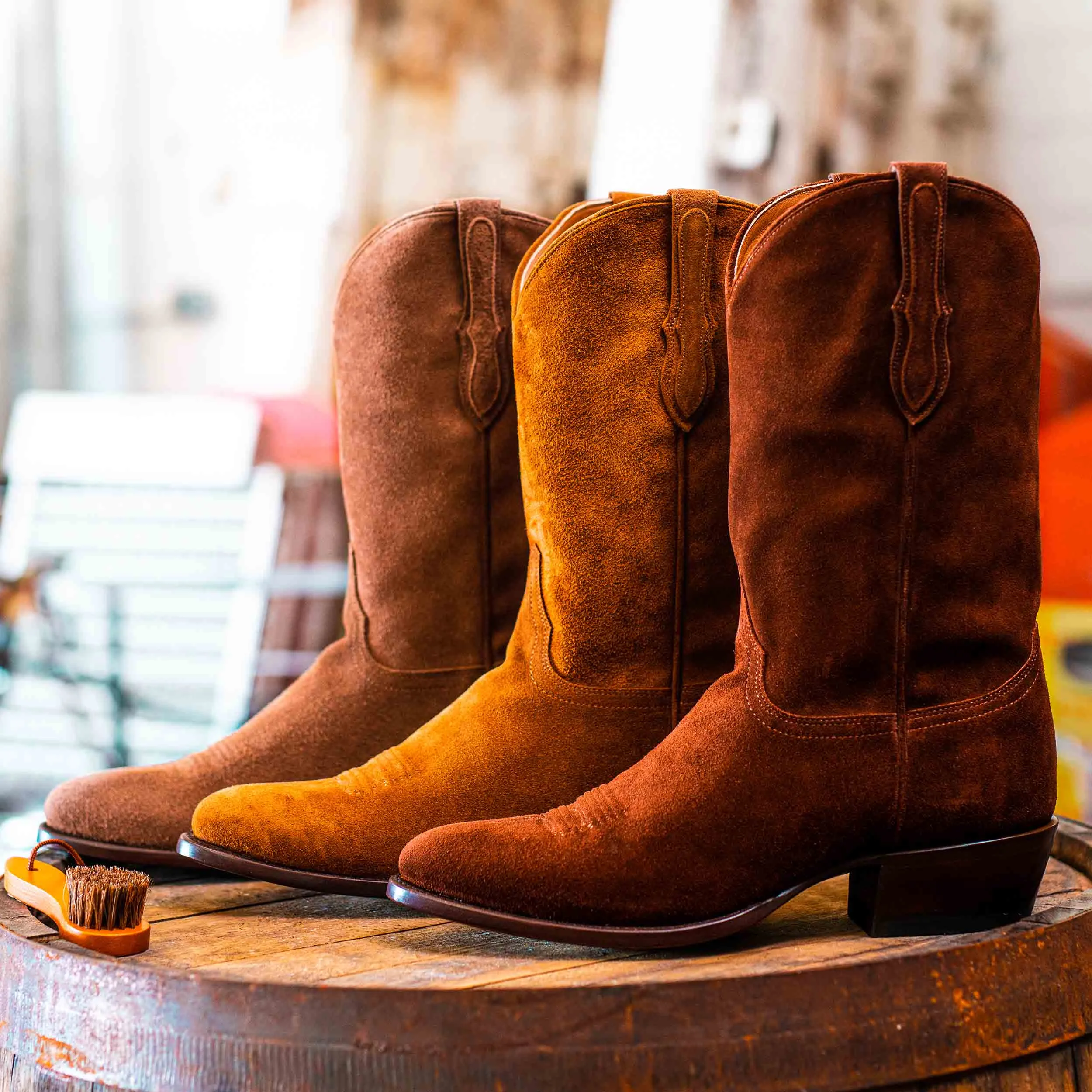Rujo Boots Men's The Canyon Mahogany Sentry Suede Boots