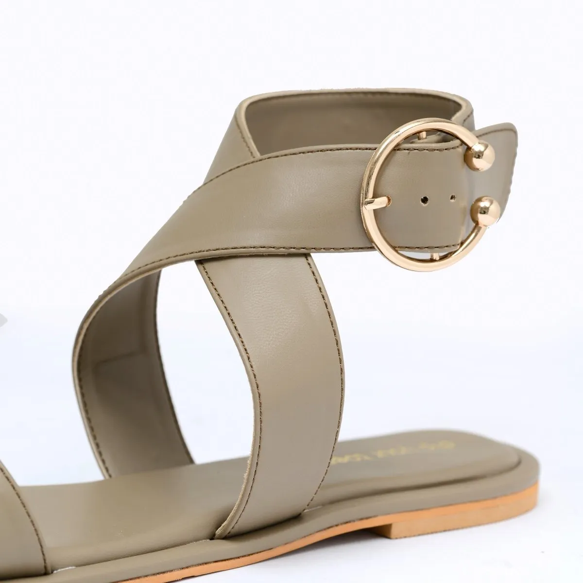Sage cross strap sandals