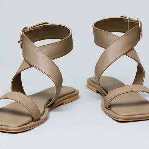 Sage cross strap sandals
