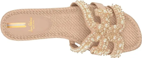 Sam Edelman Bay Warm Tan Slide Mule Open-Toe Slip-On Leather Flats Sandals