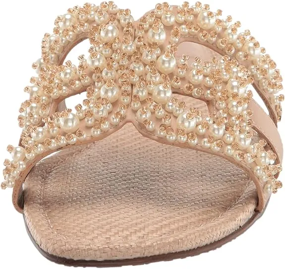 Sam Edelman Bay Warm Tan Slide Mule Open-Toe Slip-On Leather Flats Sandals