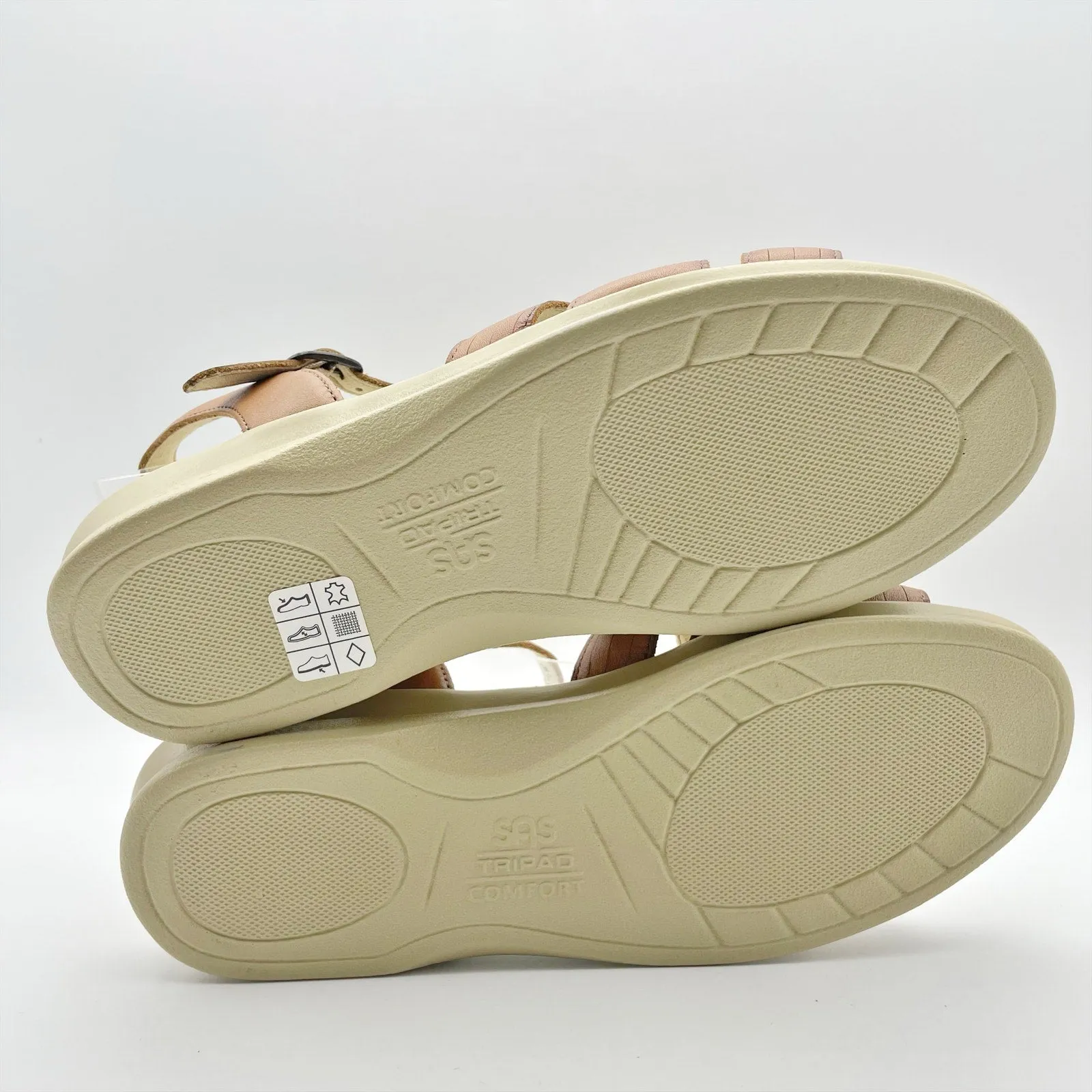 SAS Huarache Adjustable Strap Sandal US 4.5 M EU 34-35 Tan Leather Flats