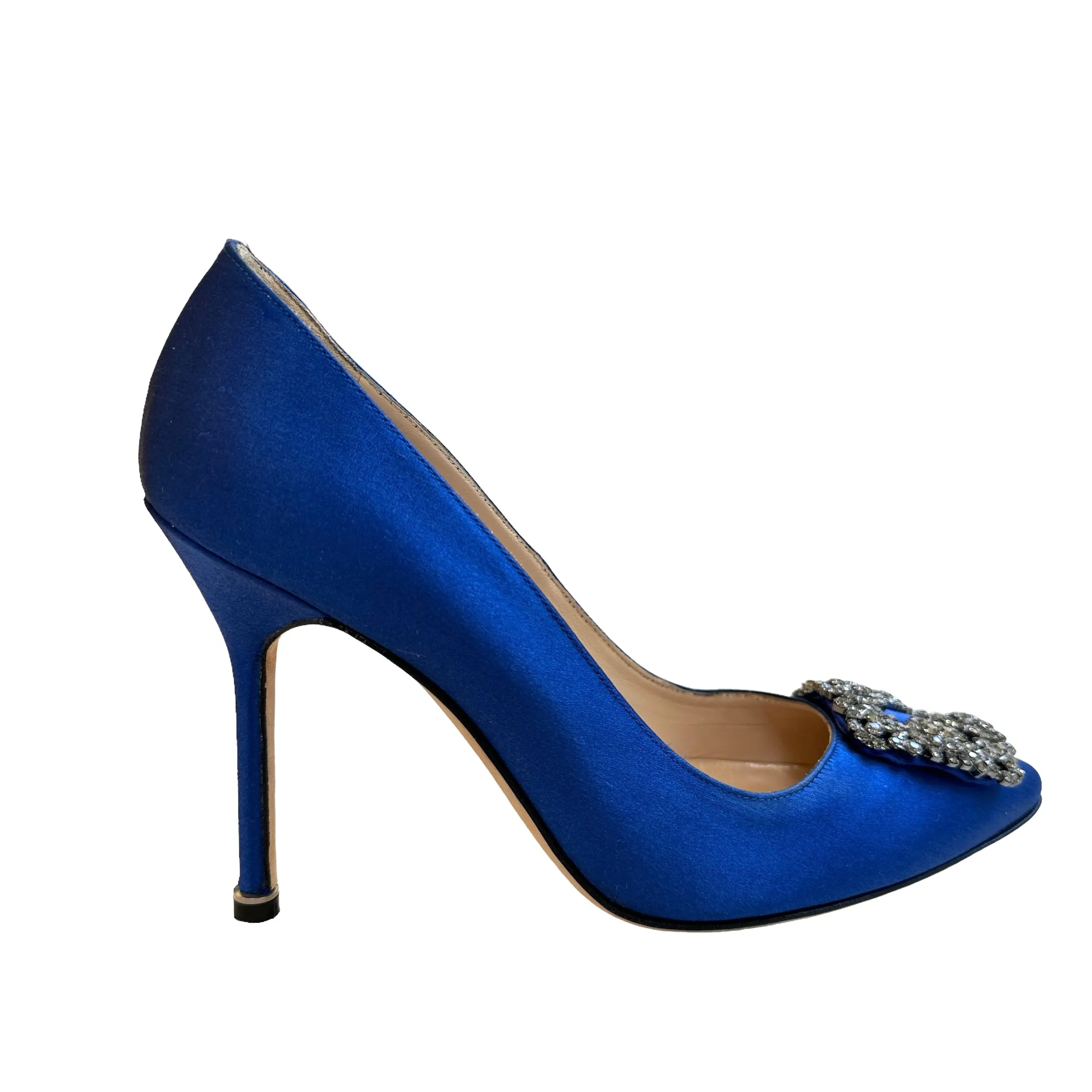 Satin Crystal Embellishments Heels - 8
