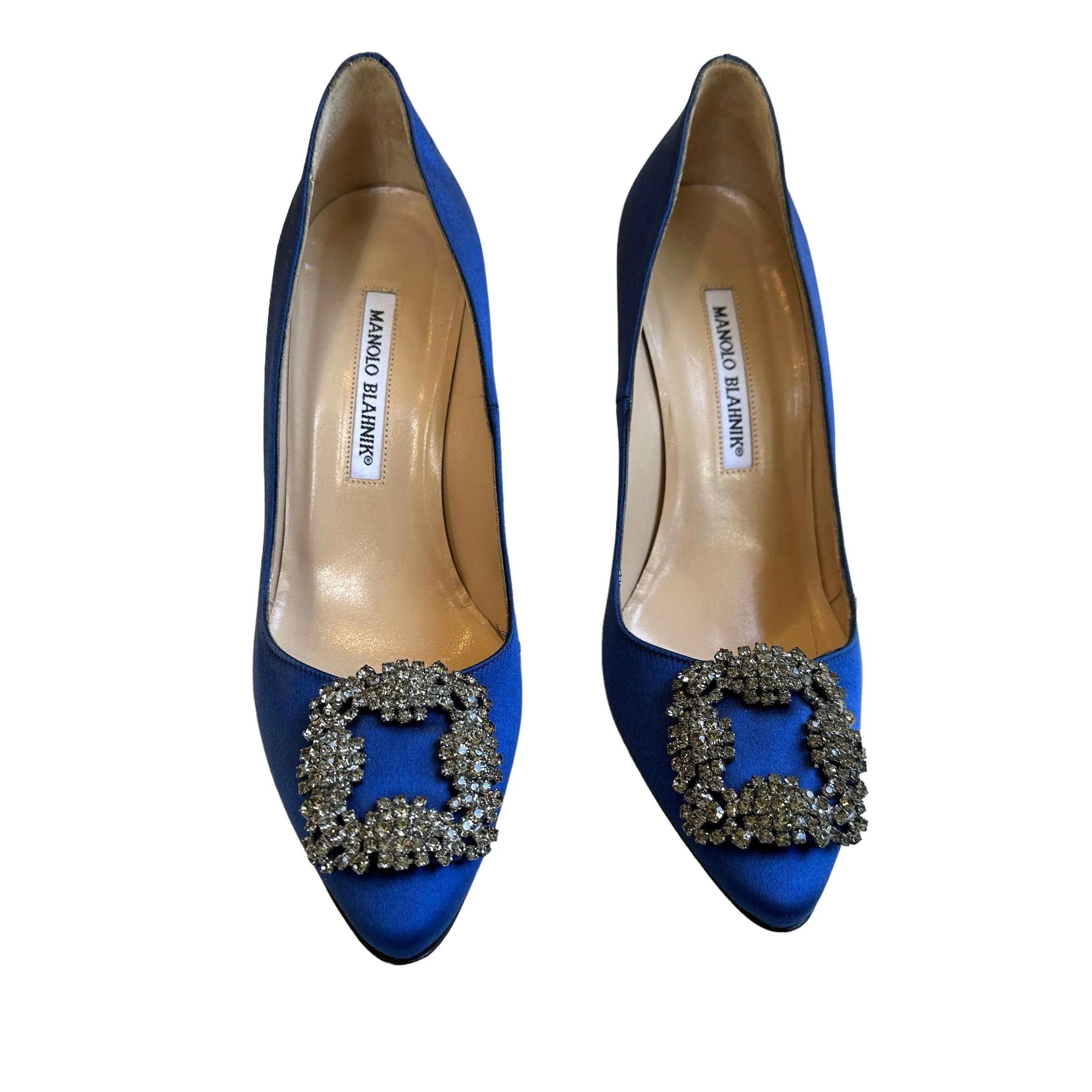 Satin Crystal Embellishments Heels - 8