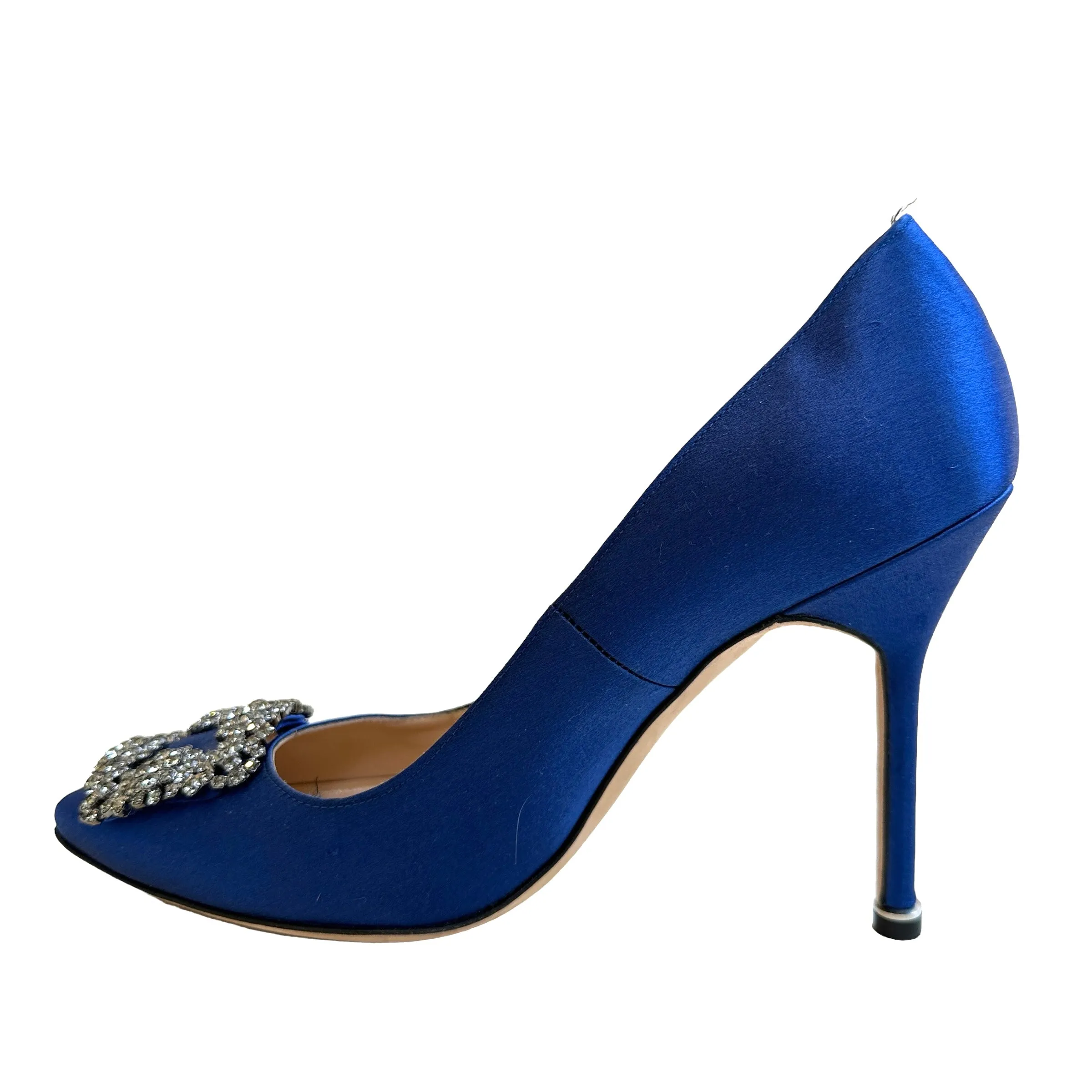 Satin Crystal Embellishments Heels - 8