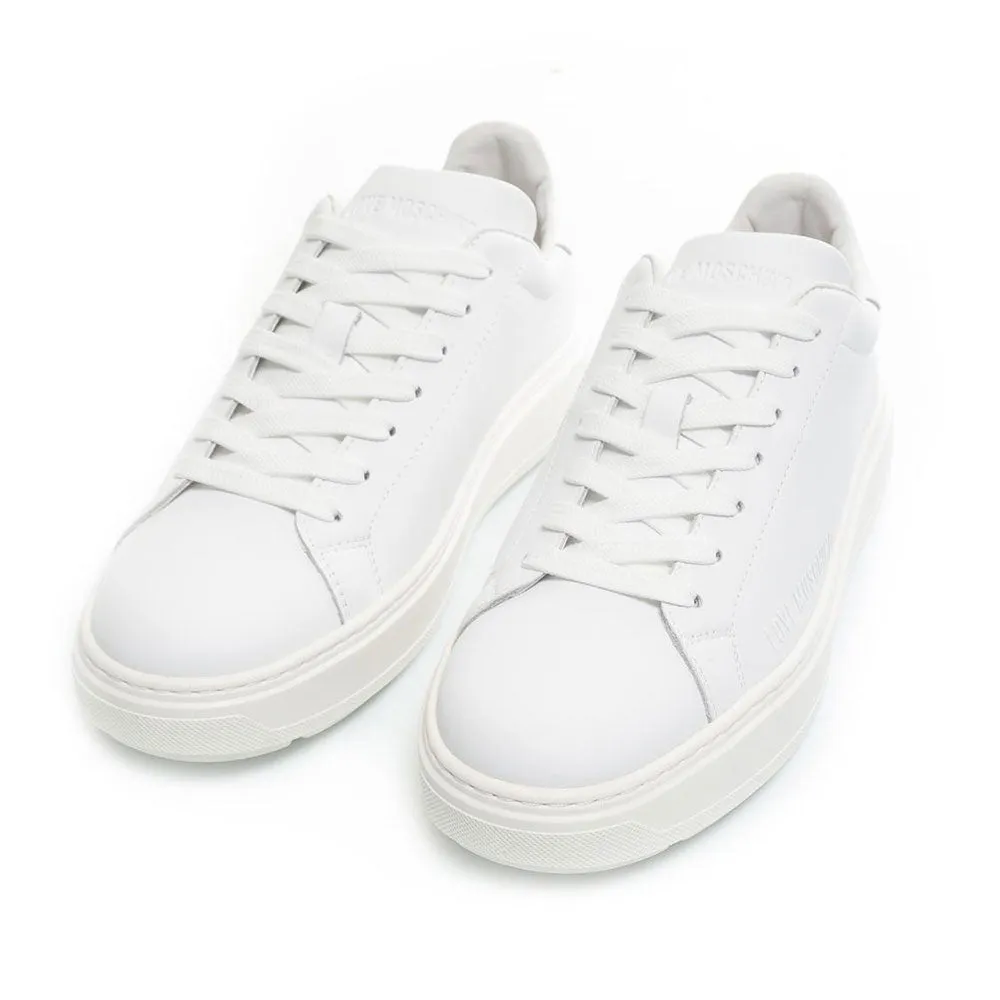 Scarpe Donna LOVE MOSCHINO Sneakers linea Bold Love in Pelle Bianca
