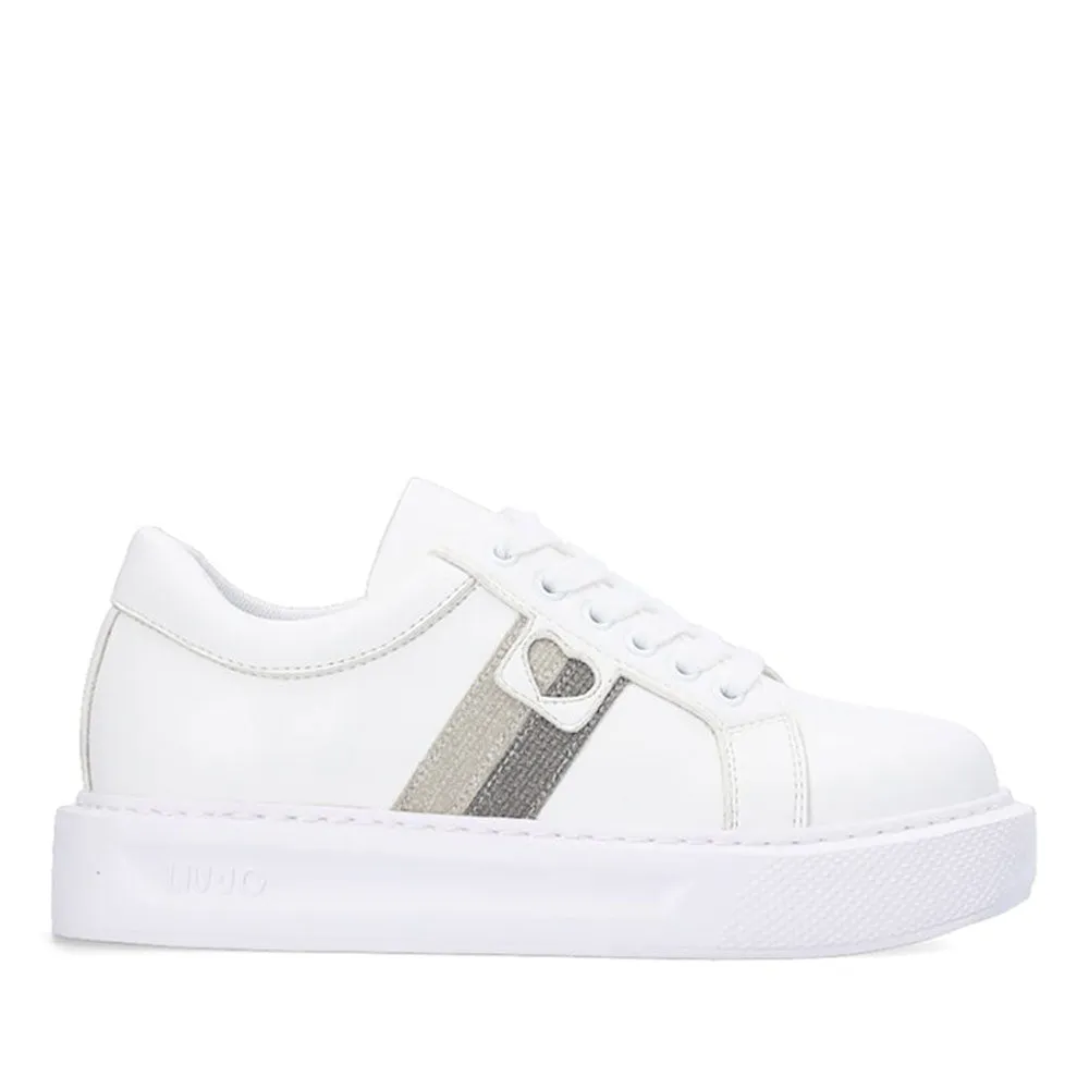 Scarpe LIU JO Sneakers Kylie 516 Bianche con Glitter