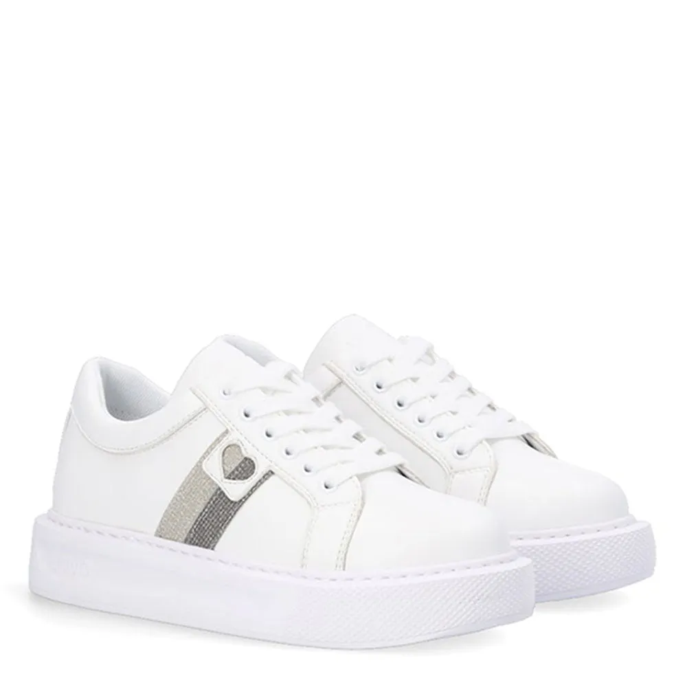 Scarpe LIU JO Sneakers Kylie 516 Bianche con Glitter