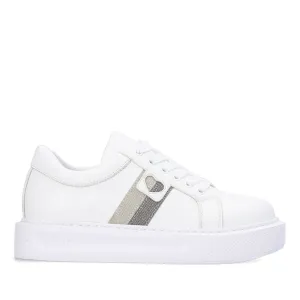 Scarpe LIU JO Sneakers Kylie 516 Bianche con Glitter