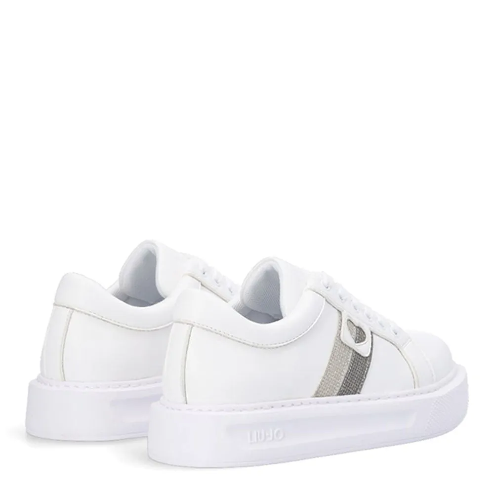 Scarpe LIU JO Sneakers Kylie 516 Bianche con Glitter