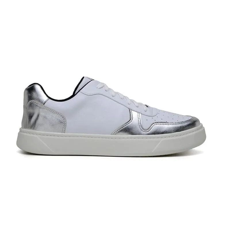 Sneaker 645 by Ahimsa - white and silver