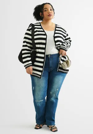 Stacey Varsity Stripes Cardigan