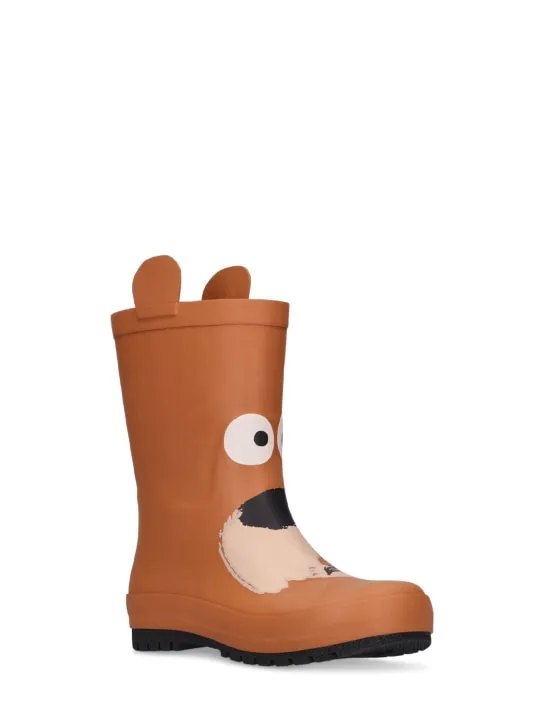 Stella McCartney Kids   Bear print rubber rain boots 